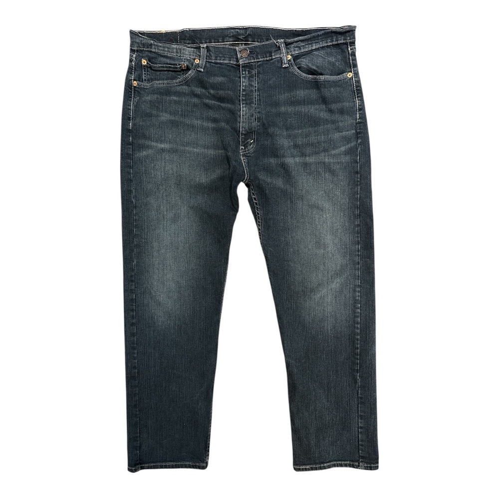 Levis 505 Jeans Mens 40x32 Blue Dark Wash Straight Leg Relaxed Fit Denim